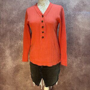 Ribbed Henley Sweater